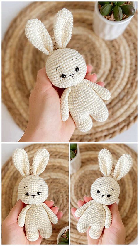 Amigurumi Bunny Free Crochet Pattern / via Christina Yarema, Ravelry.com ■ #bunnyfreepattern #crochetbunny #bunnypattern #bunny #bunnycrochetpattern #amigurumibunny Crochet Rabbit Free Pattern, Crochet Teddy Bear Pattern Free, Easter Crochet Patterns Free, Easter Bunny Crochet Pattern, Crochet Doll Tutorial, Crochet Toys Free, Crochet Teddy Bear Pattern, Pola Amigurumi, Crochet Bunny Pattern