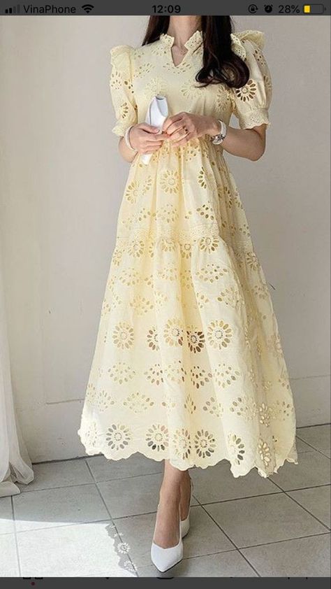 Crafted with meticulous attention to detail, this stunning frock features a vibrant and eye-catching floral print that exudes freshness and radiance. The intricate patterns and vivid colors bring the dress to life, ensuring you stand out in any crowd. The soft and breathable fabric drapes beautifully, enhancing your silhouette and providing comfort. Chikankari Long Frocks, Hakoba Dress Patterns For Women, Midi Skirt Outfit Formal, Chikankari Dress Western, Hakoba Dress Patterns, Hakoba Frocks For Women, Hakoba Frock, Stylish Frocks For Women, Trendy Frocks For Women