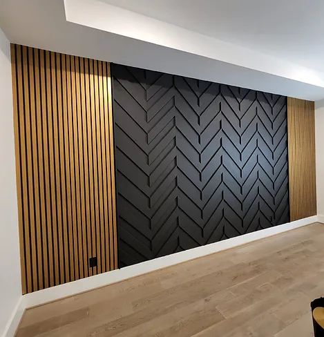 Register For Courses | Ck Custom Accent & Feature Wall Design Wall Panel Ideas, Wall Paneling Ideas, Wall Cladding Designs, Paneling Ideas, Modern Wall Paneling, Panel Ideas, Interior Cladding, Feature Wall Design, Church Interior Design