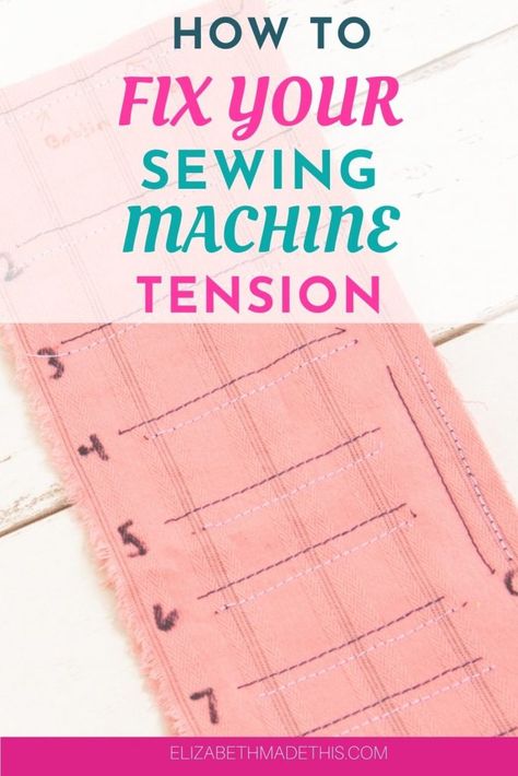 Sewing machine tension: Elizabeth Made That Couture, Thread Tension Problems, Serger Tension Cheat Sheet, Sewing Machine Tension Problems, Sewing Machine Hacks, Learn To Sew Clothes, Sewing Tips For Beginners, Sewing Machine For Beginners, Sewing Machine Beginner