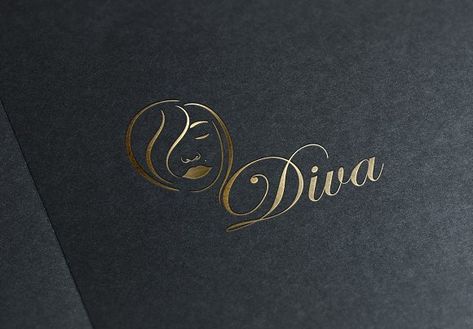 Diva Logo by conac.danbogdan on @creativemarket Business Illustration, Salon Style, Logos, Illustrator Template, Store Logo, Boutique Decor, Restaurant Logo, Logotype Design, Script Type