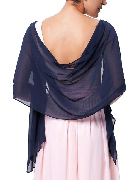 PRICES MAY VARY. 98% Polyester, 2% Viscose Imported Hand Wash Only ELEGANT AND SOFT - Women shawls for evening formal dress is made of composite filament chiffon, it's a must-have accessories to add elegance to your dress in any formal occasions like wedding and evening party HIGH QUATITY PASHMINA SCARF - This elegant scarves, women shawl and wraps is extra lightweight, soft, beautiful and versatile. Long and large pashmina can be fold down to a very slim size, perfect to be use as a fashion sca Party Dress Bride, Shawl For Wedding, Designer Shawl, Wedding Shawls, Evening Scarf, Dress Scarf, Bridesmaid Shawl, Chiffon Shawl, Elegant Scarves