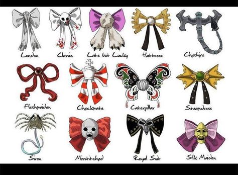 #AliceInMadness: Alice: Madness Returns dress bows - tattoo idea Match a personality with each of these bows Then {if youre feeling brave) swap them around & see what happens https://ift.tt/2scIluL Bows Tattoo, American Mcgee’s Alice, Dark Alice In Wonderland, Alice Cosplay, Madness Returns, Alice In Wonderland Aesthetic, Alice Liddell, Alice Madness Returns, Alice Madness