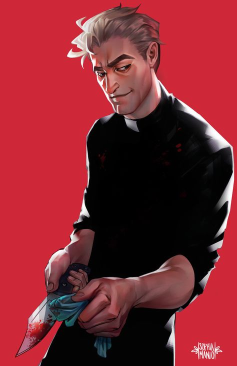 Joseph Christiansen, Priest Aesthetic, World Of Darkness, Digital Portrait Art, William Afton, Modern Fantasy, Dark Matter