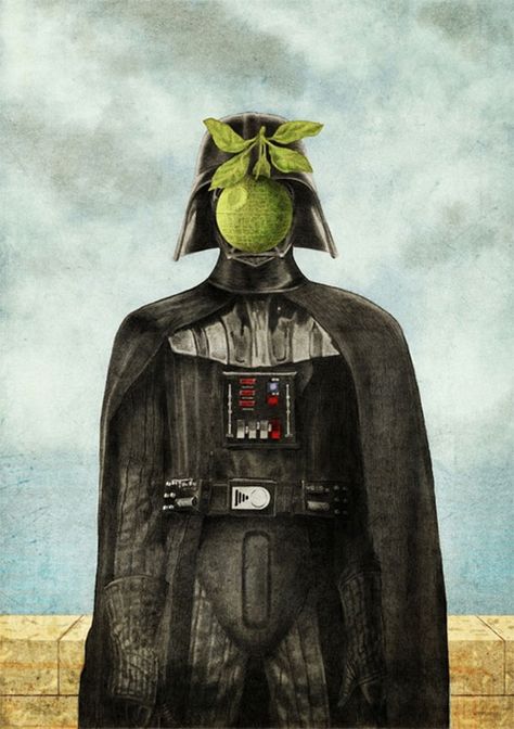 Great art parodies: 25 iconic paintings recreated by funny and clever contemporary artists - Blog of Francesco Mugnai Dark Vador, Cuadros Star Wars, Ecole Art, Famous Artwork, Art Parody, Rene Magritte, Artist Blog, Arts Ed, Star Wars Poster