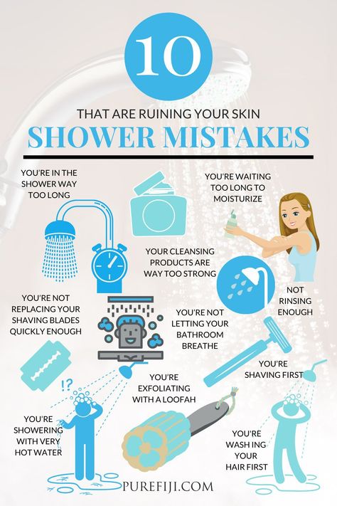 10 Shower Mistakes That Are Wrecking Your Skin - Pure Fiji Correct Shower Routine, How To Think Your Hair, Summer Body Care Products, Hair And Body Care, How To Shower Properly Tips, Skin Health Tips, Skin And Hair Care Routine, Skin And Body Care Tips, Skin And Body Care Products