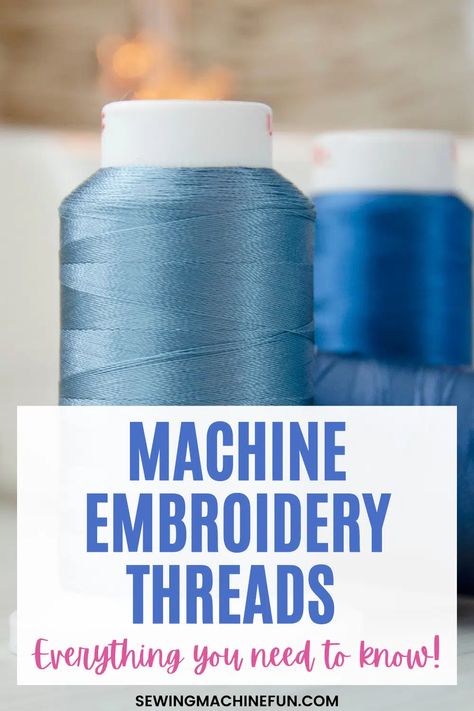 What's The Best Embroidery Machine Thread? - Types Explained Best Embroidery Thread, Embroidery Hacks, Brother Dream Machine, Embroidering Machine, Machine Embroidery Tutorials, Best Embroidery Machine, Spool Holder, Sewing Machine Thread, Brother Embroidery Machine