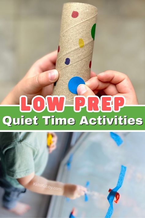 Are you looking for a good way to manage screen time for your preschoolers? Try quiet time activities. These activities take little to no prep work and kids love them! Simply set up a quiet time area with a few of these fun activities and let your kids independently play while you catch up on emails, house work, or simple have a moment to yourself! Transition From Nap To Quiet Time, Quiet Activities For Nap Time, One Year Old Activities Indoor Learning, Quiet Activities For Non Nappers, Independent Play Activities For Toddlers, Quiet Naptime Activities, Activities To Keep Preschoolers Busy, Spring Cognitive Activities For Toddlers, Kids Quiet Time Activities