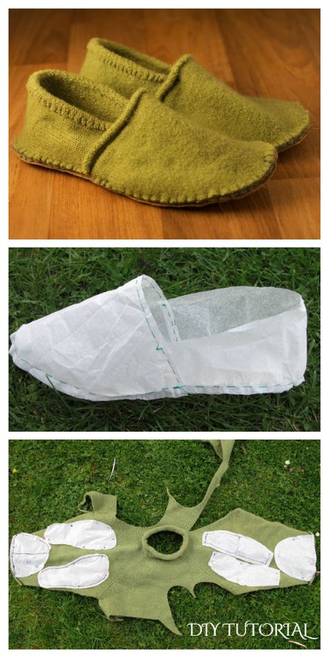 DIY Recycled Sweater Slippers Sew Free Pattern & Tutorial - Any Size Mocassin Pattern, Sweater Slippers, Sewing Slippers, Homemade Shoes, Moccasin Pattern, Diy Slippers, Recycled Sweaters, Recycled Sweater, Upcycle Sweater