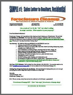 Free Foreclosure Cleanup Marketing Letter (MS Word and PDF Versions) by Foreclosure Cleanup LLC Estate Clean Out Business, Cleaning Business Flyers, Cleaning Supplies Checklist, Property Preservation, House Cleaning Business, Junk Removal Business, Business Cleaning Services, Foreclosure Cleaning, Marketing Letters
