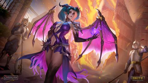 ArtStation - SMITE - Searing Seductress Sol, Fahmi Fauzi Sol Smite, Fantasy Monsters, Dnd Campaign, Fantasy Demon, Splash Art, One D, Fantasy Monster, Story Telling, Character Drawing