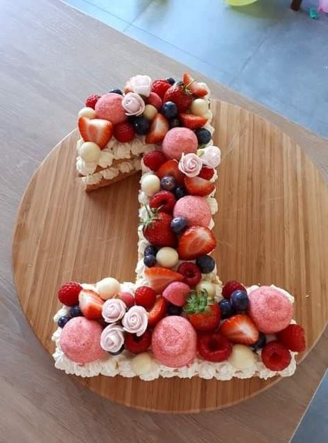 Number 1 Shaped Food, Strawberry 1st Bday Party, Number 1 Strawberry Cake, Sweet One Cake Strawberry, 1st Birthday Strawberry Shortcake Theme, Berry First Birthday Snack Ideas, Berries First Birthday, Wildflower Birthday Food, 1st Birthday Party Strawberry Theme