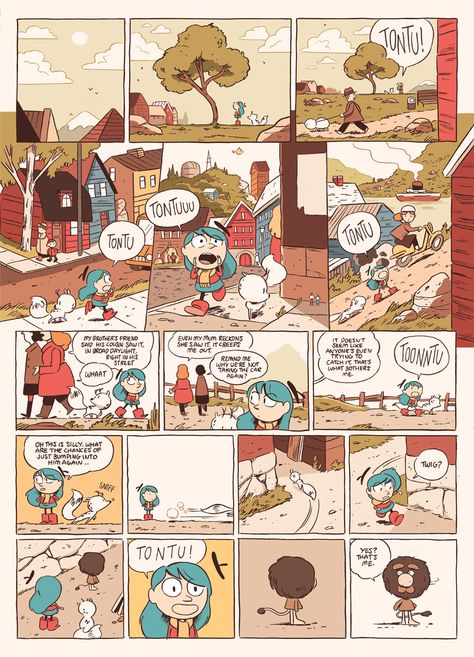 Hilda Comic Book, Alternative Comics, Hilda Graphic Novel, Graphic Novel Illustration Comics, Cartoon Layout, Comic Style Illustration, Comic Book Illustration, Comics Style, Comic Layout