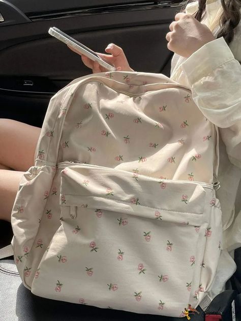 BirdinBag - Multi-Purpose Floral Print Backpack for Students - Ideal for School, College, and Travel Floral, Backpacks, Collar, Free Shipping, Pattern