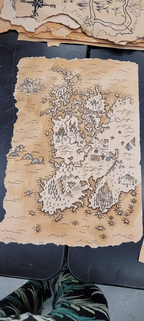 Map From Rice, Drawn Fantasy Map, Sketchbook Map Ideas, Rice Maps Drawing, Midevil Map Drawing, The Fantasy World Map, Drawing A Map With Rice, Rice Island Map Drawing, Map Made With Rice