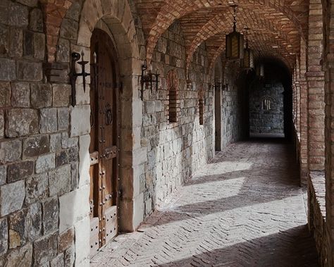 castle hallway. doorway Palace Guard Aesthetic, Crownlands Aesthetic, Camelot Aesthetic, Merlin Camelot, Ruined Village, Merlin Aesthetic, Green Palace, Castle Courtyard, Castle Interior