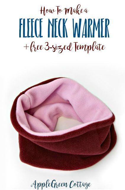 Fleece neck warmer tutorial: this easy beginner sewing tutorial will teach you how to make a warm and cozy reversible fleece neck warmer. And here's a free 3-sized template for you to avoid guessing and to make this cowl scarf a quick and easy-sew. Fleece Projects, Fleece Neck Warmer, Fleece Hats, Sewing Fleece, Beginner Sewing, Techniques Couture, Fabric Purses, Beginner Sewing Projects Easy, Sewing Projects For Kids