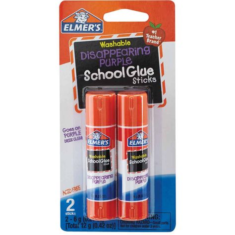 Disappearing purple formula glue stick goes on purple so it is easy to see, yet dries clear, providing a strong bond. It works well on a variety of school projects, crafts, and decorations. Goes on smooth and dries fast and colorless. Acid-free, washable, safe, and non-toxic. Highschool Supplies, Fun Straws, Sheer Lipstick, School Glue, Glue Stick, Glue Sticks, Back To School Shopping, School Shopping, Going Back To School