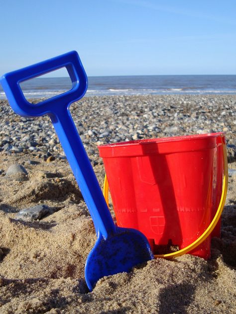 Bucket & Spade ~ BlackBerry Jam, Flickr. Beach Nostalgia, British Beach, Seaside Pictures, British Holidays, British Beaches, Bucket And Spade, Summer Purse, British Seaside, Beach Bucket