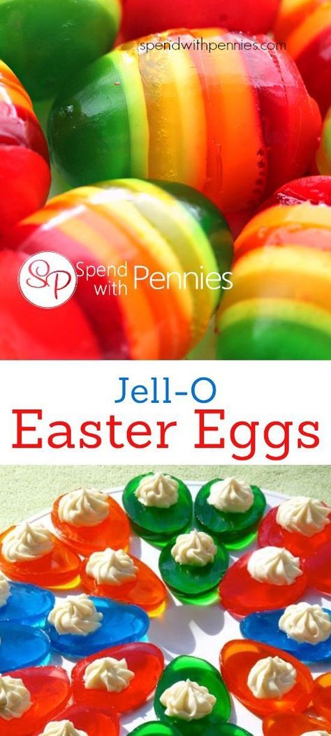 Jello Easter Eggs, Easter Snacks, Easter Desserts Recipes, Diy Ostern, Easter Baking, Easter Goodies, Jell O, Easter Dinner, Easter Activities