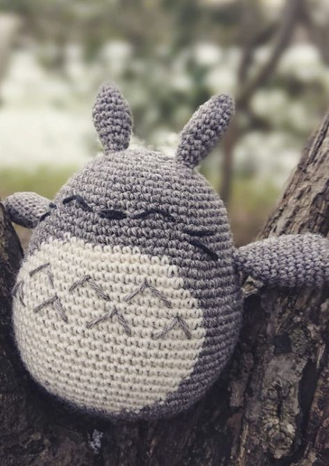 Crochet Totoro PDF Amigurumi Free Pattern - Lovelycraft Totoro Hat Crochet Pattern Free, Cute Cat Crochet, Totoro Amigurumi, Totoro Pattern, Crochet Graph Patterns, Crochet Totoro, Graph Patterns, Crochet Graph, Cat Crochet