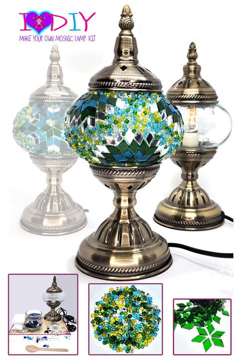 Turkish Mosaic Lamp Diy, Mosaic Lamp Diy, Rogue Design, Lamp Craft, Tea Light Crafts, Turkish Mosaic Lamp, Diy Mosaic, Lamp Diy, Turkish Lamps