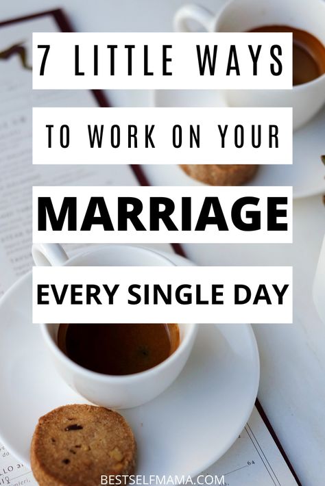 In marriage, it is all about the small things. Here are 7 little ways you can work on your marriage every day. Start doing these things in your relationship and your marriage is sure to grow and improve! #marriage #marriagetips #marriageadvice #relationships #relationshipadvice Divorce Counseling, Improve Marriage, Communication In Marriage, Marriage Therapy, Marital Counseling, Relationship Therapy, Broken Marriage, Marriage Help, Best Marriage Advice