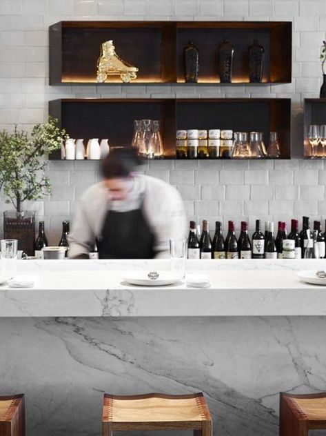 8 Melbourne Cafe Designs You Should Steal for Your New Kitchen Renovation Apartment, Golden Fields, Restaurant Interiors, Marble Bar, Cafe Bistro, Cafe Style, Bar Areas, Hospitality Design, Shop Interiors