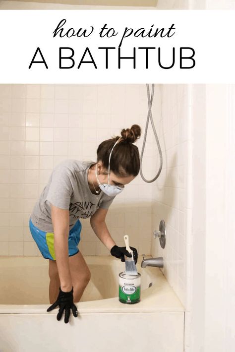 How to Paint Your Bathtub (Yes, Seriously!). Tips for painting a bathtub using Rustoleum's tub and tile kit. Paint Your Bathtub, Paint A Bathtub, Painting A Sink, Tub Paint, Tub And Tile, Bathroom Renovation Diy, 1000 Lifehacks, Diy Bathroom Renovation, Painting Bathtub