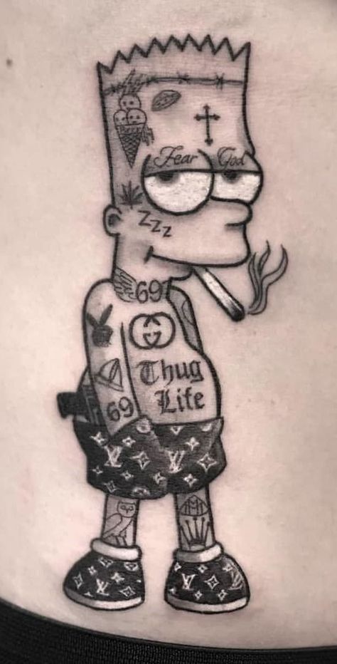 Cartoon Gangster Tattoo Outlines | Gangster tattoos, Tattoo outline, Mr cartoon tattoo Cartoon Gangster, Mr Cartoon Tattoo, Gangster Tattoo, Tattoo Outlines, Gang Tattoos, Simpsons Tattoo, Gangsta Tattoos, Skull Sleeve Tattoos, Cartoon Character Tattoos