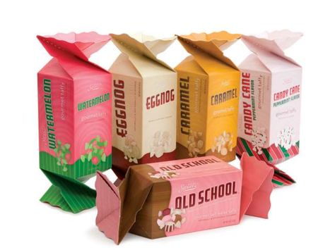 Taffy Twist on Packaging of the World - Creative Package Design Gallery Beautiful Packaging Design, Marketing Executive, Candy Packaging, 타이포그래피 포스터 디자인, Cool Packaging, Box Packaging Design, Chocolate Packaging, Food Packaging Design, Christmas Packaging