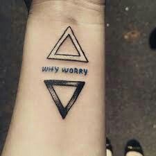 Set it off tattoo Why Worry Tattoo, Worry Tattoo, Duality Symbol, Set It Off Band, Duality Tattoo, Tattoo Easy, Off Band, Tattoo Music, Good Tattoo Quotes