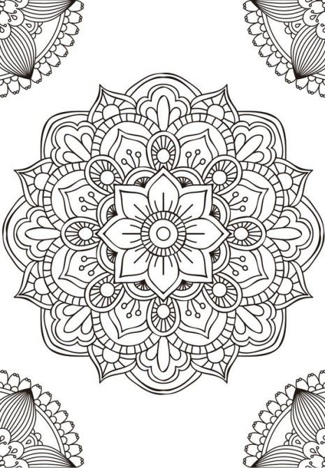 Las mejores imágenes de mandalas en blanco y negro para colorear Mandala Tattoo, Zentangle Kunst, Mandalas Painting, Mandalas Drawing, Art Doodle, Seni Cat Air, 문신 디자인, Mandala Design Art, Mandala Coloring Pages