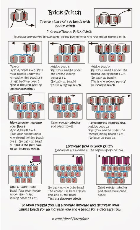 Seed Bead Tutorials, Sulam Manik, Brick Stitch Tutorial, Anting Manik, Gelang Manik-manik, Bead Weaving Tutorials, Beaded Earrings Diy, Beaded Earrings Tutorials, Brick Stitch Earrings