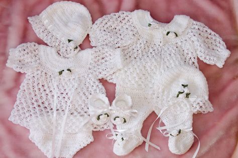 Layette Pattern, Preemie Crochet, Crochet Baby Dress Pattern, Baby Pattern, Preemies, Baby Layette, Baby Dress Patterns, Crochet Baby Girl, Baby Clothes Patterns