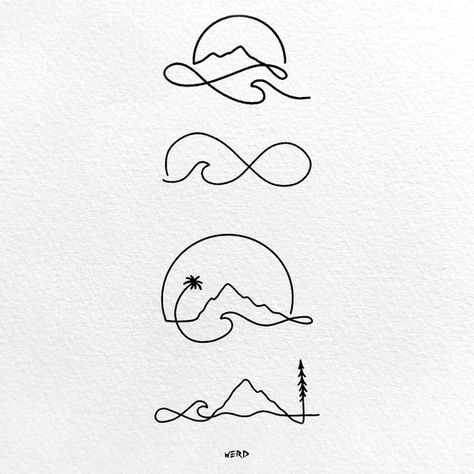 Drew Graves on Instagram: "Single Line Tattoo Designs. The first four are available as temporary tattoos on Inkbox. Use the link in my bio to browse all@my temporary tattoo designs on @inkbox 
.
.
.
.
If you would like to use any of my designs for a tattoo, please support my work and purchase a Tattoo Certificate from my website, werdgra.com or just use the link in my bio! Thanks so much! 
-Drew
.
.
.
#simpletattoo #minimaltattoo #flashtattoo #tattoodesign #tattooideas #blackworktattoo #tattoo #tattoolover #minimalism #stippling #lineworktattoo #blackworknow #linework #blacktattooart #darkartists #onlyblackart #inked #artist #werdgra #finelinetattoo" Thigh Line Tattoos, Sea And Mountain Tattoo, Tattoo Certificate, Simple Line Work Tattoo, Overthinking Tattoos, Line Tattoo Designs, Continuous Line Tattoo, Tattoo 2024, Tattoo Minimal