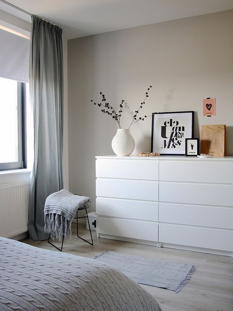 Two four-drawer Malm dressers side-by-side Malm Drawers, Design Ložnic, Ikea Malm Dresser, Malm Dresser, Ikea Malm, White Dresser, Classic Bedroom, White Bedroom, Bedroom Styles