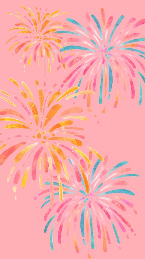 Balayage, July Iphone Wallpaper, Fireworks Wallpaper Iphone, Firework Background, Insta Backgrounds, Summer Prints Wallpaper, Summer Fireworks, Pink Fireworks, July Wallpaper