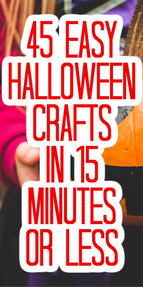 Halloween Crafts For Nursing Home Residents, Easy Fall Halloween Crafts, Halloween Decorations Cheap Diy, Easy Halloween Classroom Crafts, Last Minute Halloween Decorations Diy, Halloween Decorations Easy To Make, Class Halloween Craft Ideas, Halloween Crafts At Home, Halloween Party Ideas For Seniors