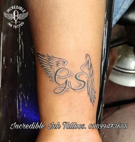 #gs #letter #tattoo Incredible Tattoos, S Letter Tattoo, Gs Logo, G Names, Letter Tattoo, Wing Tattoo, S Letter, About Tattoo, Photo Editor Free