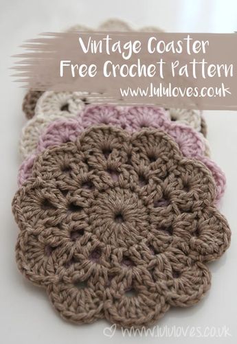 Vintage Coasters Crochet, Crochet Placemats Free Pattern, Crochet Coasters Free Pattern, Free Crochet Doily Patterns, Coaster Pattern, Crochet Coaster, Crochet Coaster Pattern, Crochet Vintage, Crochet Kitchen