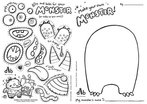 make your own monster- Would go good with the story I Need My Monster and teaching adjectives