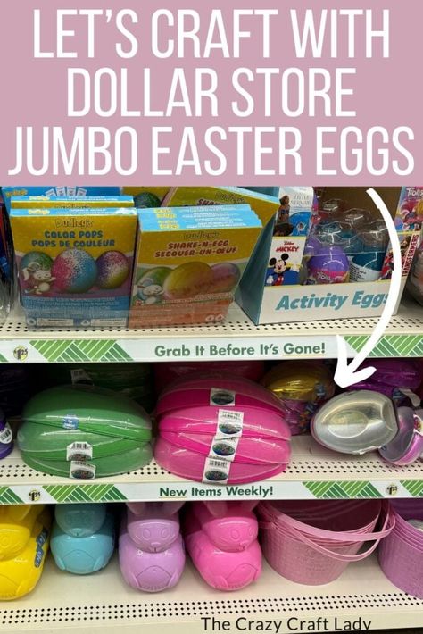 Dollar Store Easter Basket Ideas, Easter Decorating Ideas For The Home, Diy Dollar Tree Easter Crafts, Dollar Tree Spring Decor, Dollar Tree Easter Diy, Dollar Store Easter Crafts, Large Plastic Easter Eggs, Easter Egg Topiary, Spring Tree Decorations