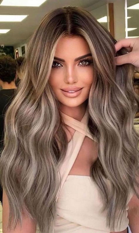 Ash Brown Hair, Balayage, Tiramisu, Ash Brown Hair With Highlights, Hair Color Blonde Highlights, Ash Brown Hair Color, Fall Hair Color Ideas, Mushroom Brown, Brunette Hair With Highlights