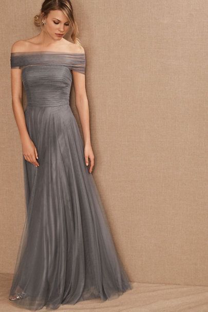 Check out Jenny Yoo Ryder Convertible Dress from BHLDN Jenny Yoo Bridesmaid Dress, Jenny Yoo Bridesmaid, Grey Bridesmaids, Silver Gown, Anthropologie Wedding, Grey Bridesmaid Dresses, Navy Bridesmaid Dresses, Mother Of Groom Dresses, Jenny Yoo