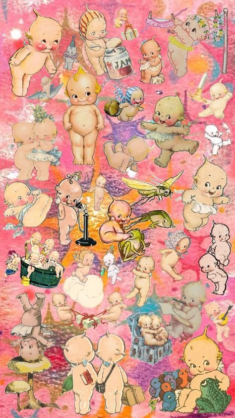 Wallpaper Funky, Kewpie Art, Feminine Wallpaper, Funky Wallpaper, Cute Clown, Baby Wallpaper, Wallpaper Doodle, Swag Art, Cartoon Wallpaper Iphone