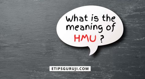 Have you ever got a text with a slang word, "hmu"? If Yes!!! then you probably don't know that there is more than one meaning of this word. The post HMU- 8 Different Meanings & How to Use it Perfectly? appeared first on . Makeup Film, Slang Phrases, S Meaning, Different Meaning, Be Patience, Slang Words, Urban Dictionary, Social Media Apps, Google Trends