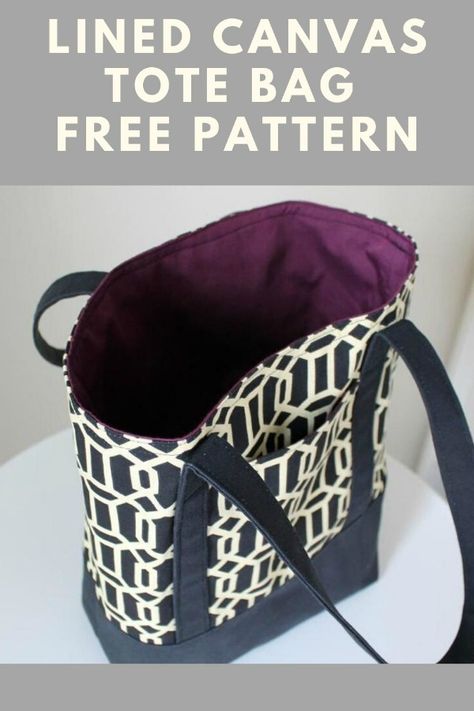 Diy Sy, Sacs Tote Bags, Tote Bag Pattern Free, Sac Diy, Bag Sewing Pattern, Diy Tote, Diy Sac, Tote Bag Tutorial, Bag Pattern Free