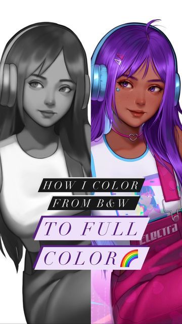 Marie ☾ on Instagram: "here’s a quick explanation of how I color when I start my drawings with black and white. feel free to ask any questions!!💗 #arttutorial #arttips #arttutorials #procreatetips #procreate #procreatetutorial #digitalillustration #artreel #tutorialart #coloring #digitalcoloring" Colorful Shading Digital Art, Greyscale To Color Digital Art, Shading White Clothes Drawing, Grayscale To Color Digital Painting, Colouring Tutorial Procreate, How To Color In Greyscale, Grayscale Painting Tutorial, Grayscale Tutorial Ibis Paint, How To Grayscale Digital