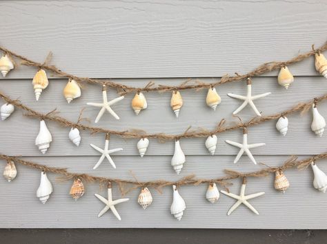 Coastal Christmas Garland, Beach House Christmas Decor, Coastal Garland, Beach Garland, Beach Christmas Decor, Beachy Christmas Decor, Seashell Garland, Shell Garland, Beach Christmas Decorations